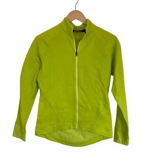Mavic Womens Cycling Full Zip Base Layer Jacket M Neon Green‎ Athletic Outdoors